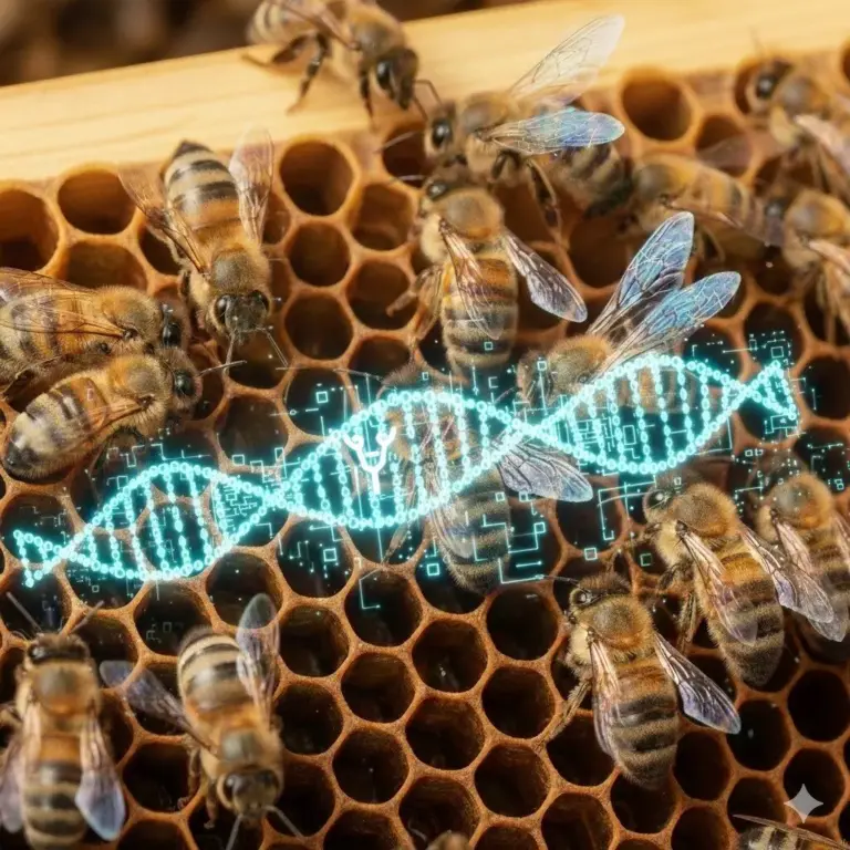 Gentechnik im Bienenvolk. Foto: DBIB/ Gemini